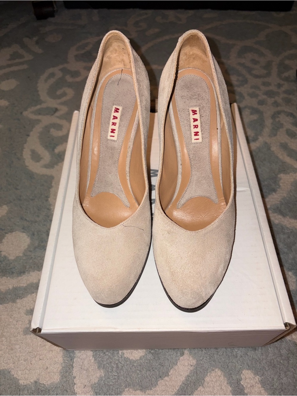 Marni Women's Cream Suede Pumps - 40